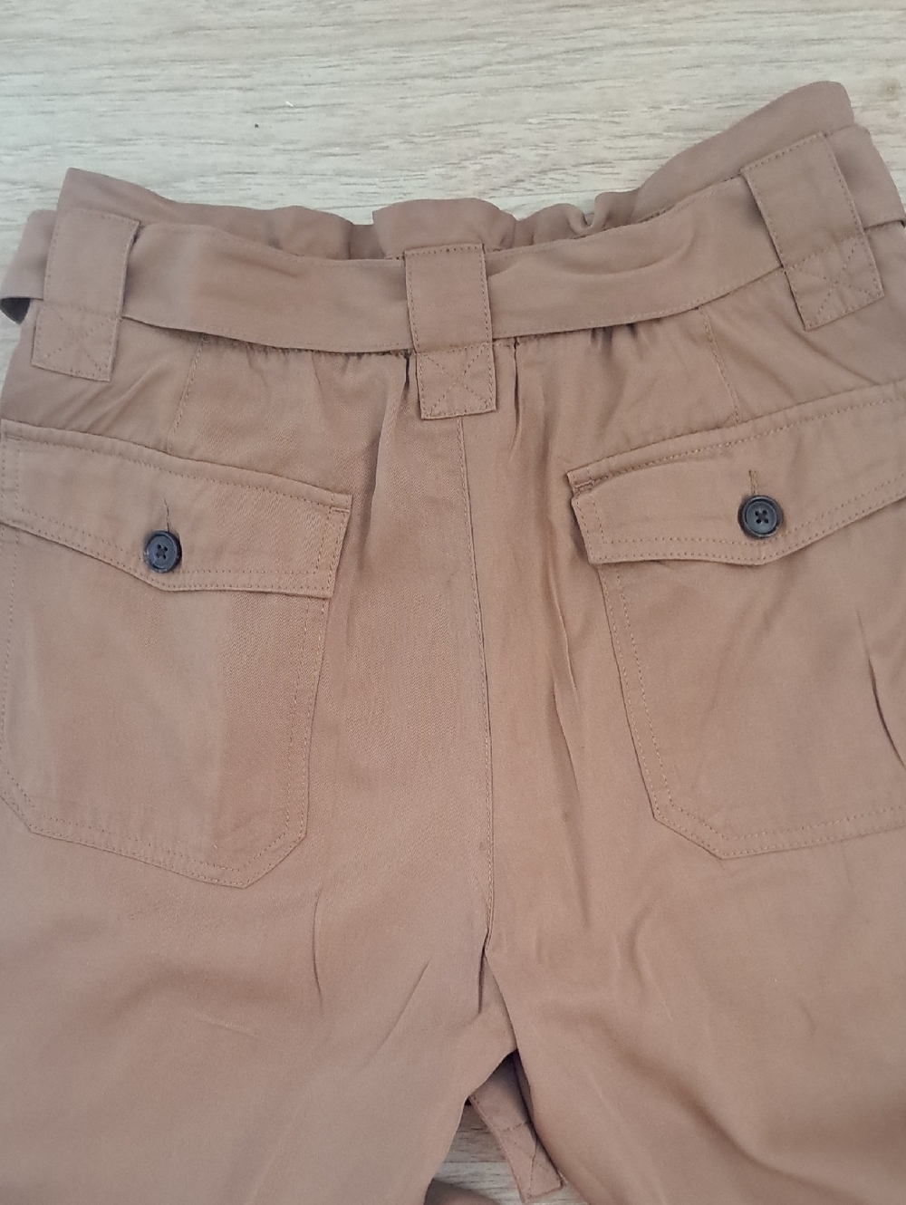 Banana Republic Tan Paperbag Waist Chinos with Tie Belt - Picture 8 of 8